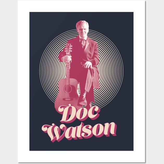 Doc Watson RETRO Wall Art by Pitchin' Woo Design Co.